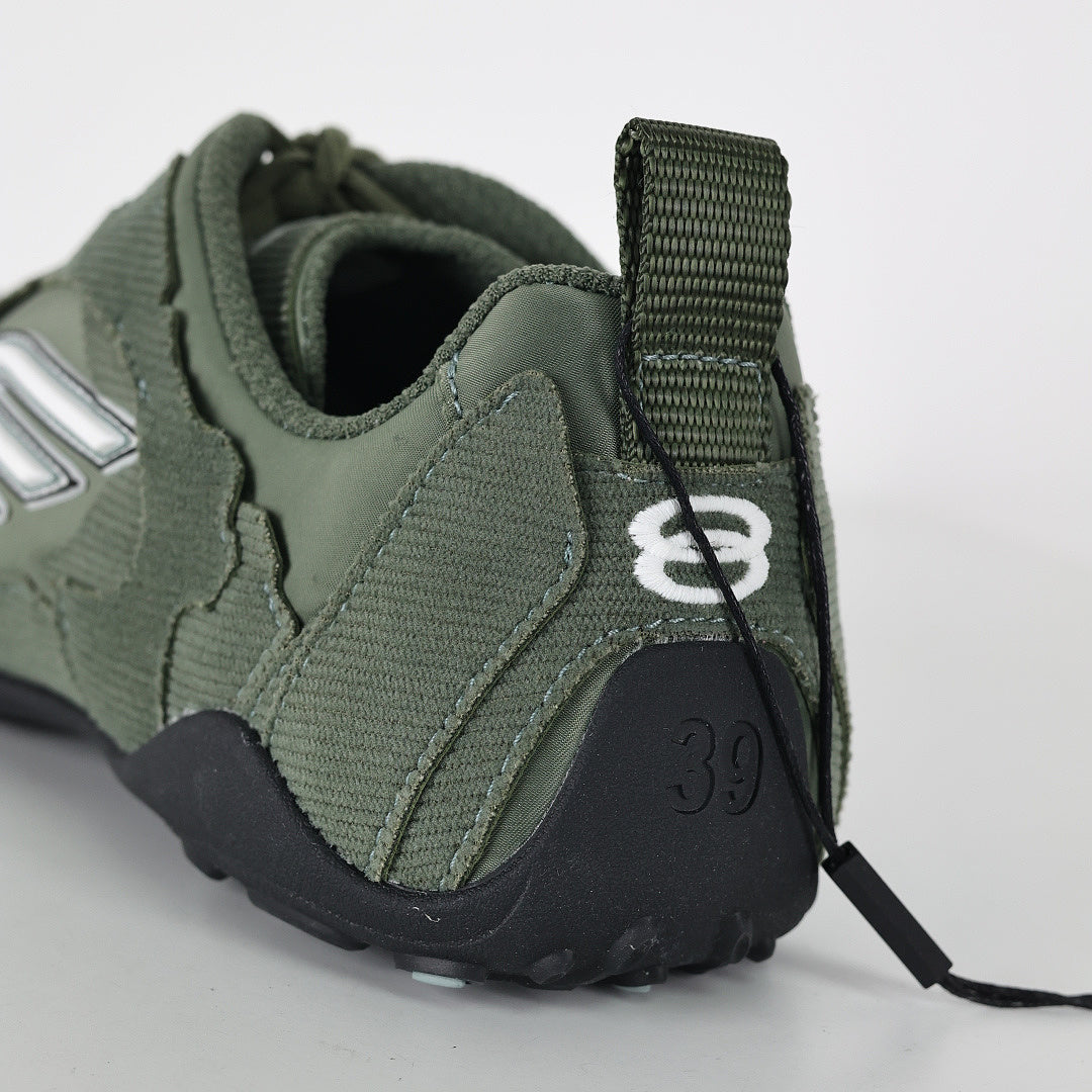 Balenciaga Low-Top Lace-Up Sneaker – Olive Green