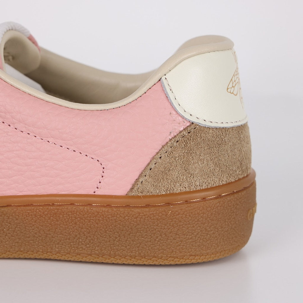 Gucci Web-Stripe Low-Top Sneakers – Pink & Beige