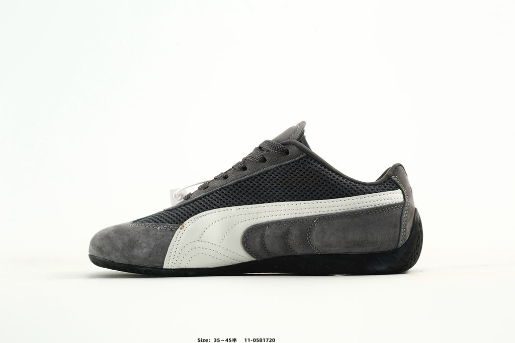 PUMA Dark Gray & White Low-Top Sneakers