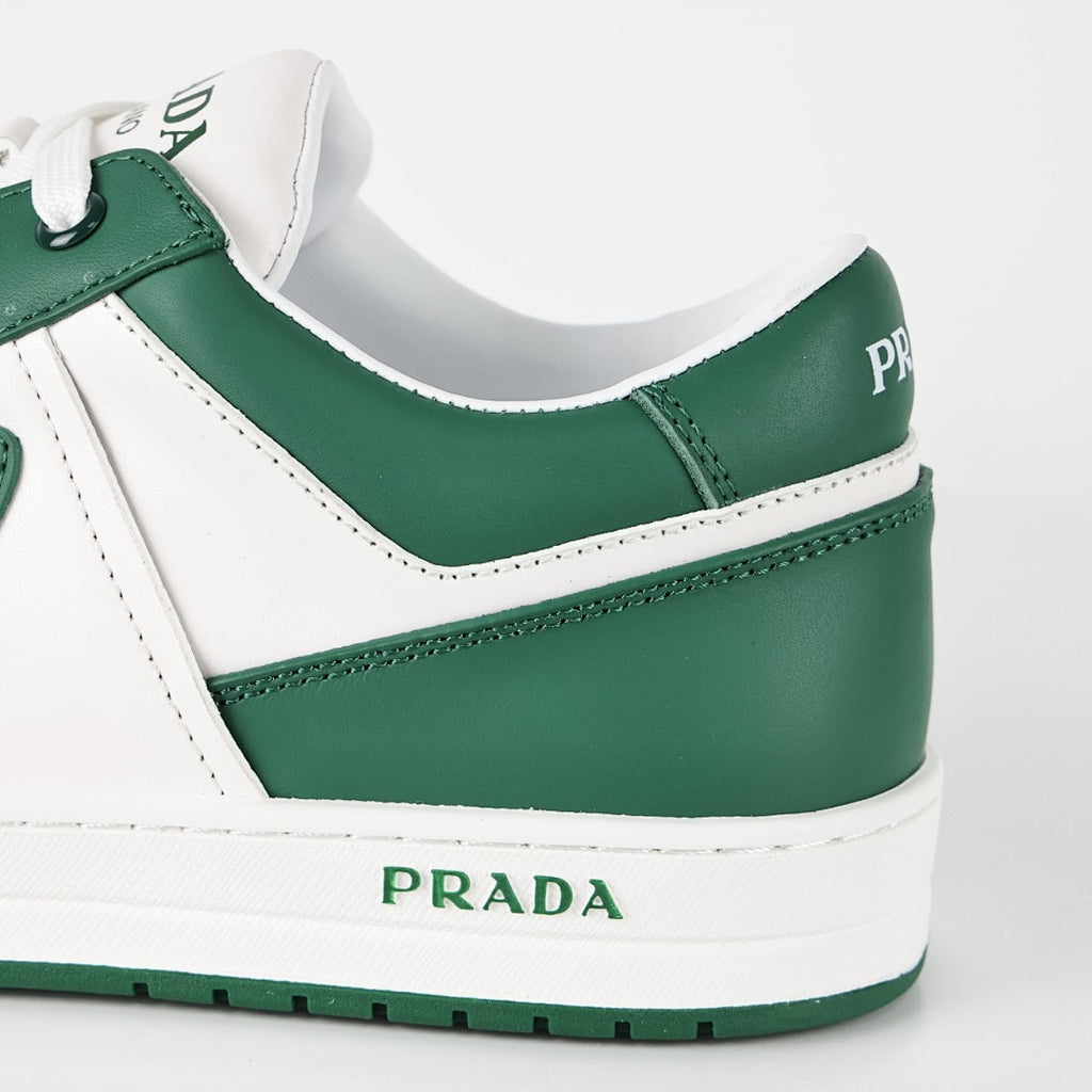 Prada Green & White Low-Top Sneakers