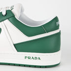 Prada Green & White Low-Top Sneakers