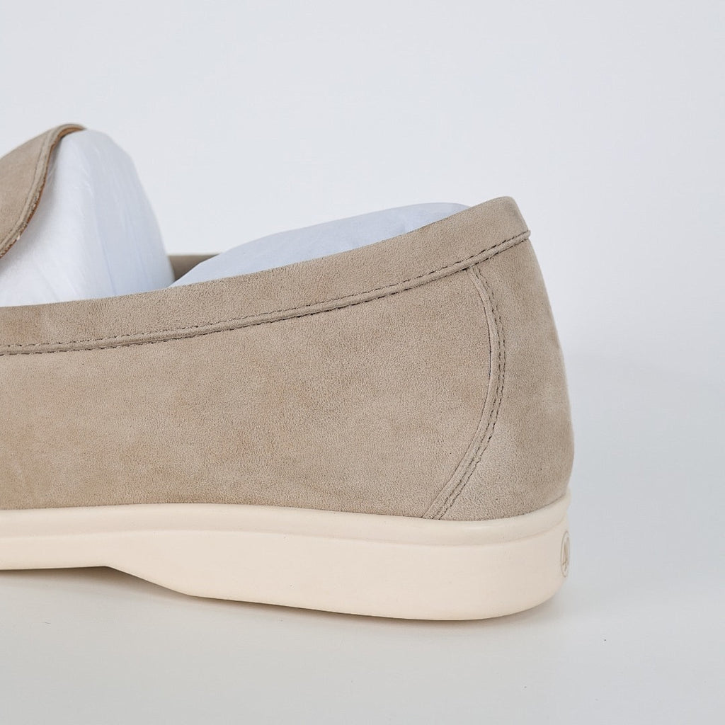 Loro Piana Beige Metal-Detail Loafers