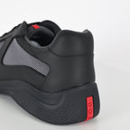 Prada Black & Gray Low-Top Sneakers