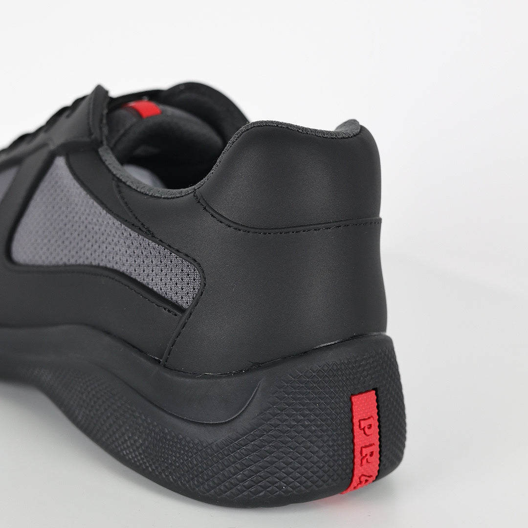 Prada Black & Gray Low-Top Sneakers