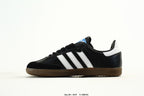 adidas Samba Black & White Sneakers with Contrast Toe and Panda Detail
