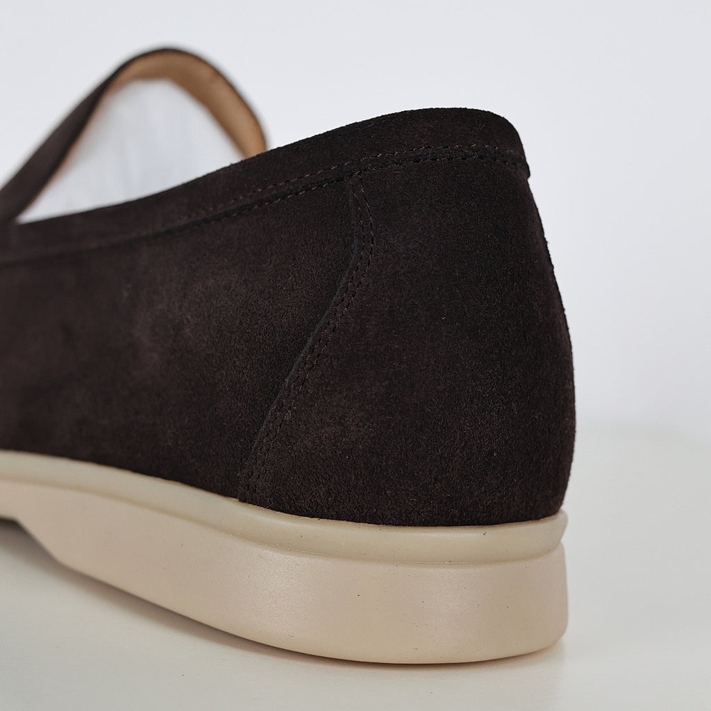 Loro Piana Dark Brown Slip-On Loafers