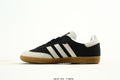 adidas Samba Black & White Sneakers with Contrast Toe and Panda Detail