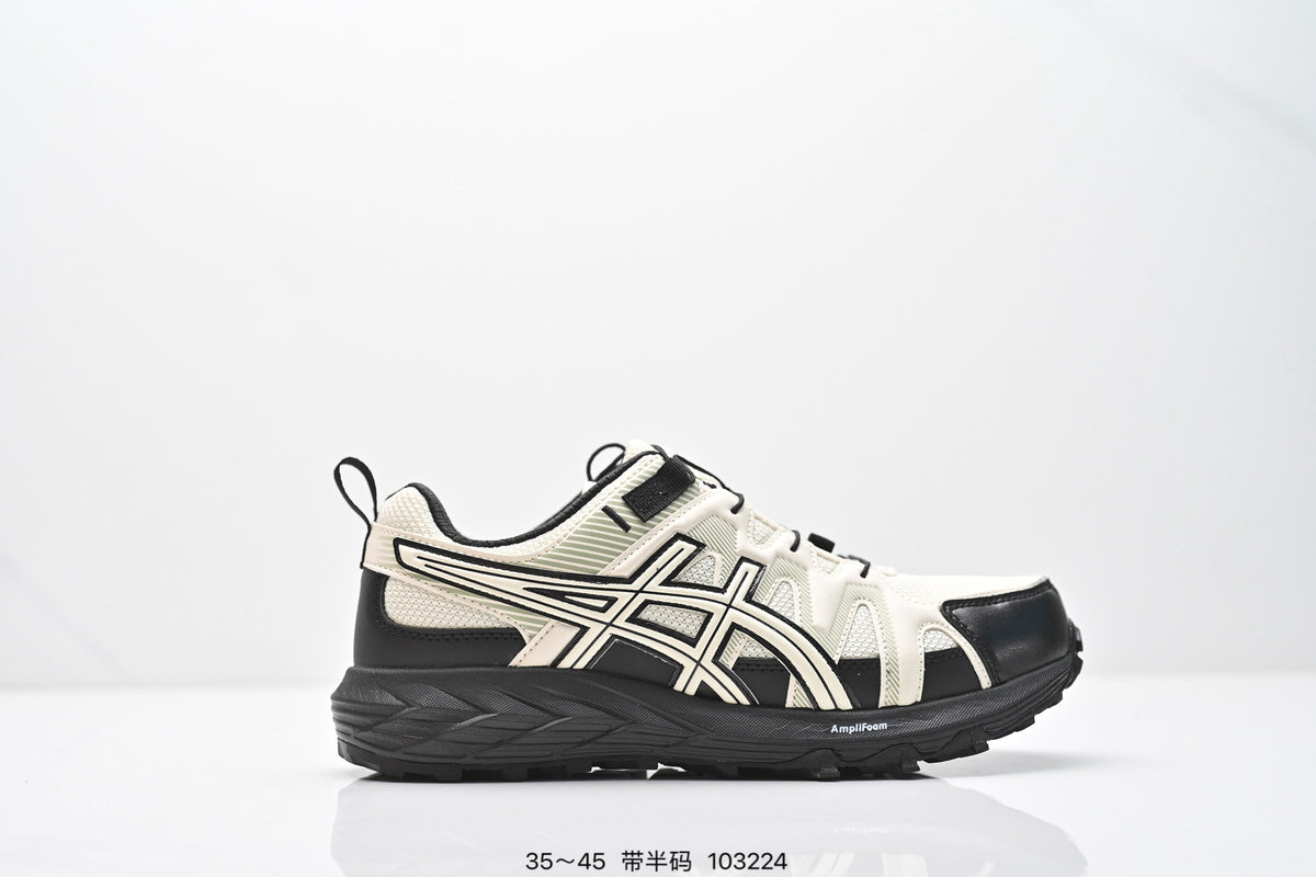 ASICS Trail Running Shoes - Cream Orange Burgundy