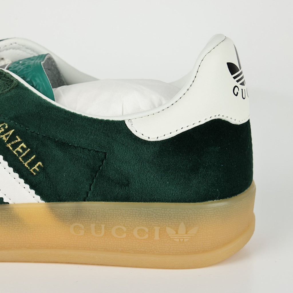 Gucci x adidas Gazelle Sneakers – Dark Green & White
