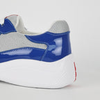 Prada Blue & Silver Low-Top Sneakers