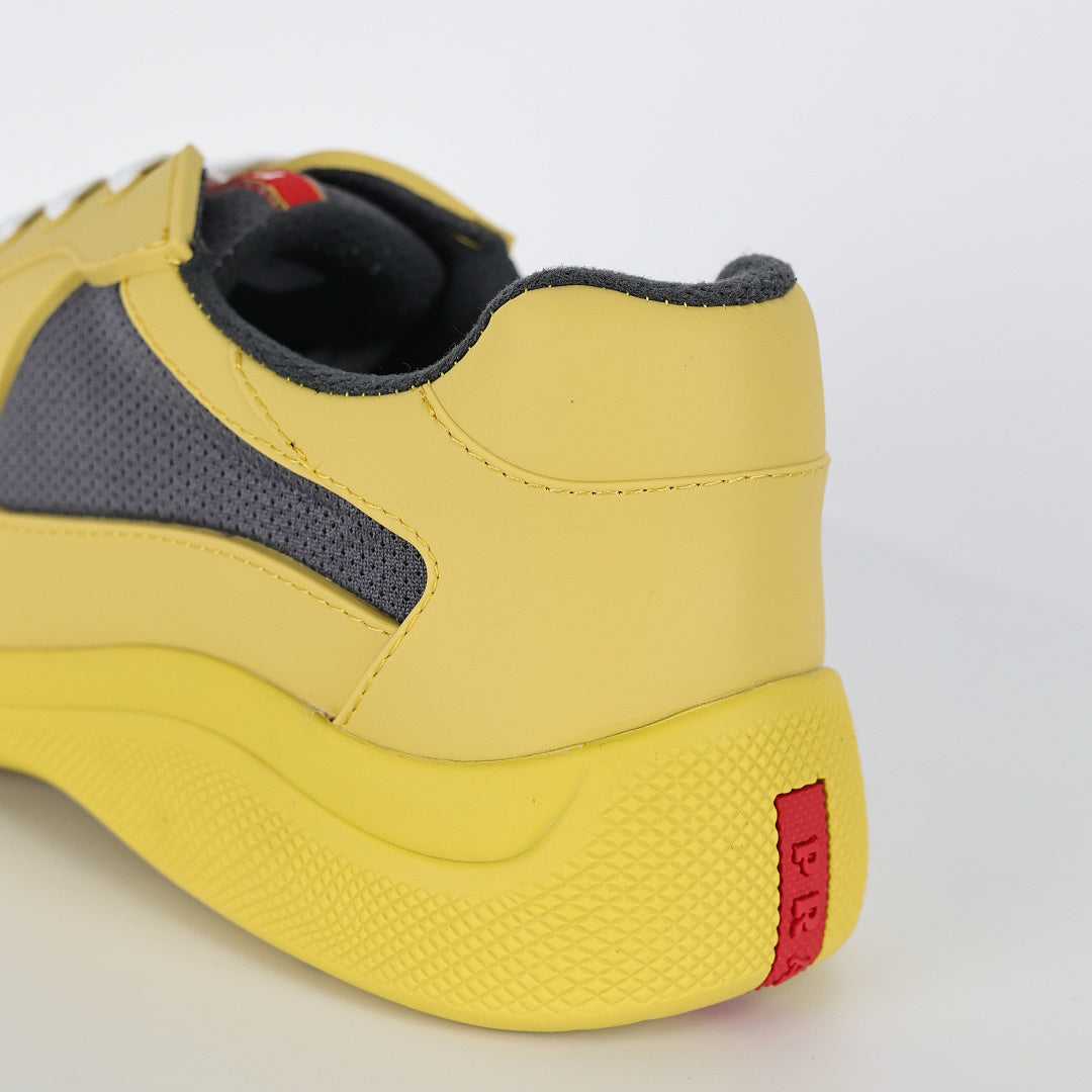 Prada Yellow & Gray Low-Top Sneakers