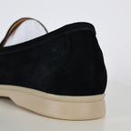 Loro Piana Black Slip-On Loafers