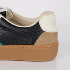 Gucci Web-Stripe Low-Top Sneakers – Black & Beige