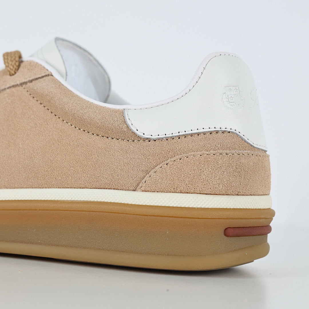Loro Piana Taupe Lace-Up Sneakers