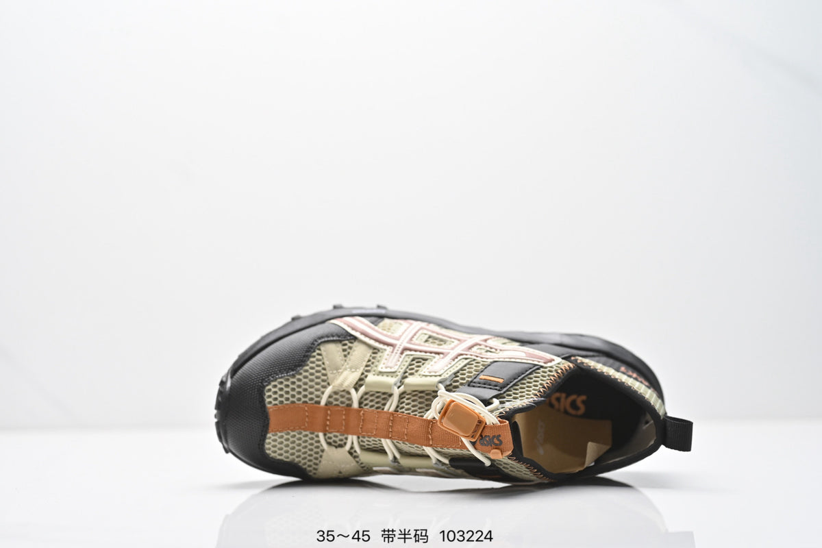 ASICS Trail Running Shoes - Cream Orange Burgundy