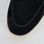 Loro Piana Black Slip-On Loafers
