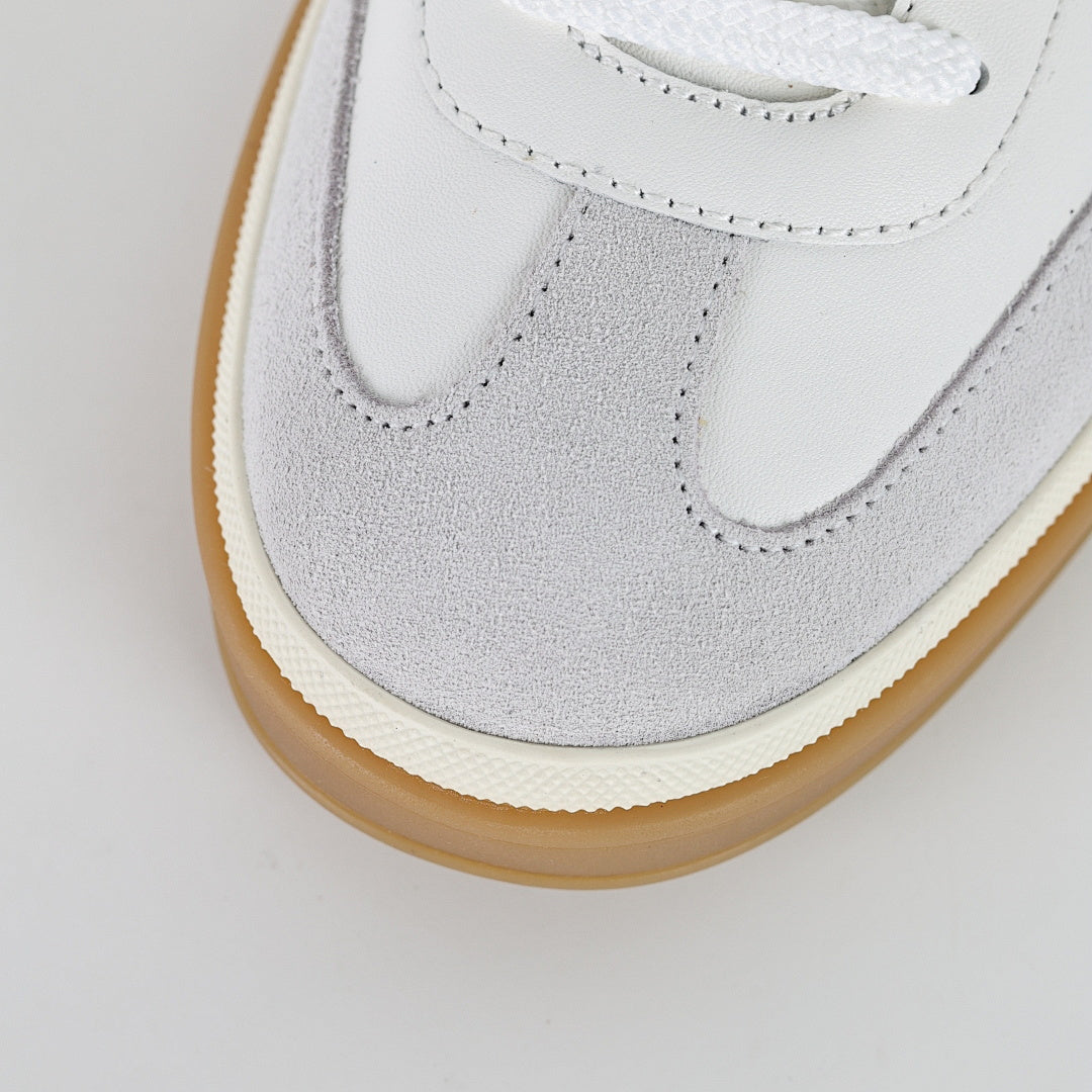 Loro Piana White Lace-Up Sneakers