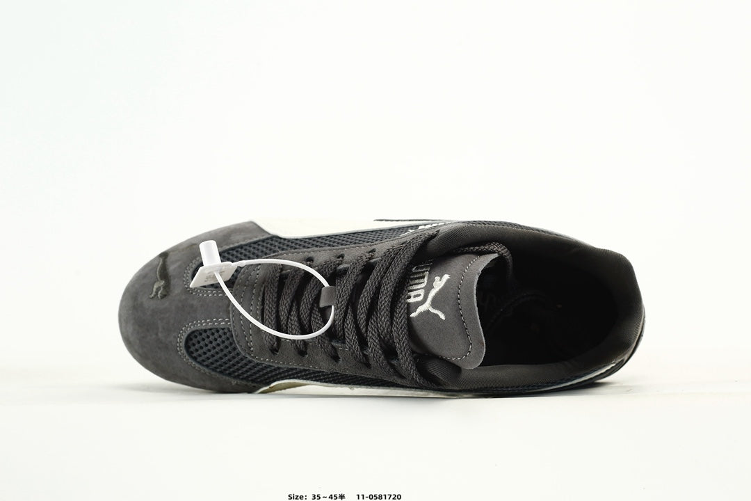 PUMA Dark Gray & White Low-Top Sneakers