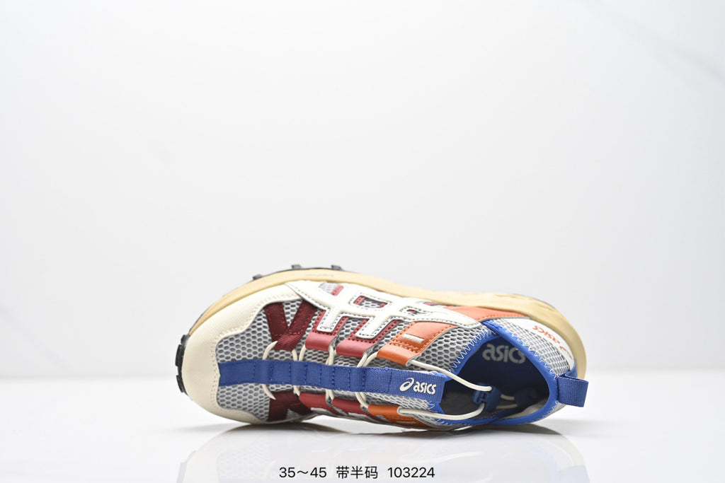 ASICS Trail Running Shoes - Cream Orange Burgundy