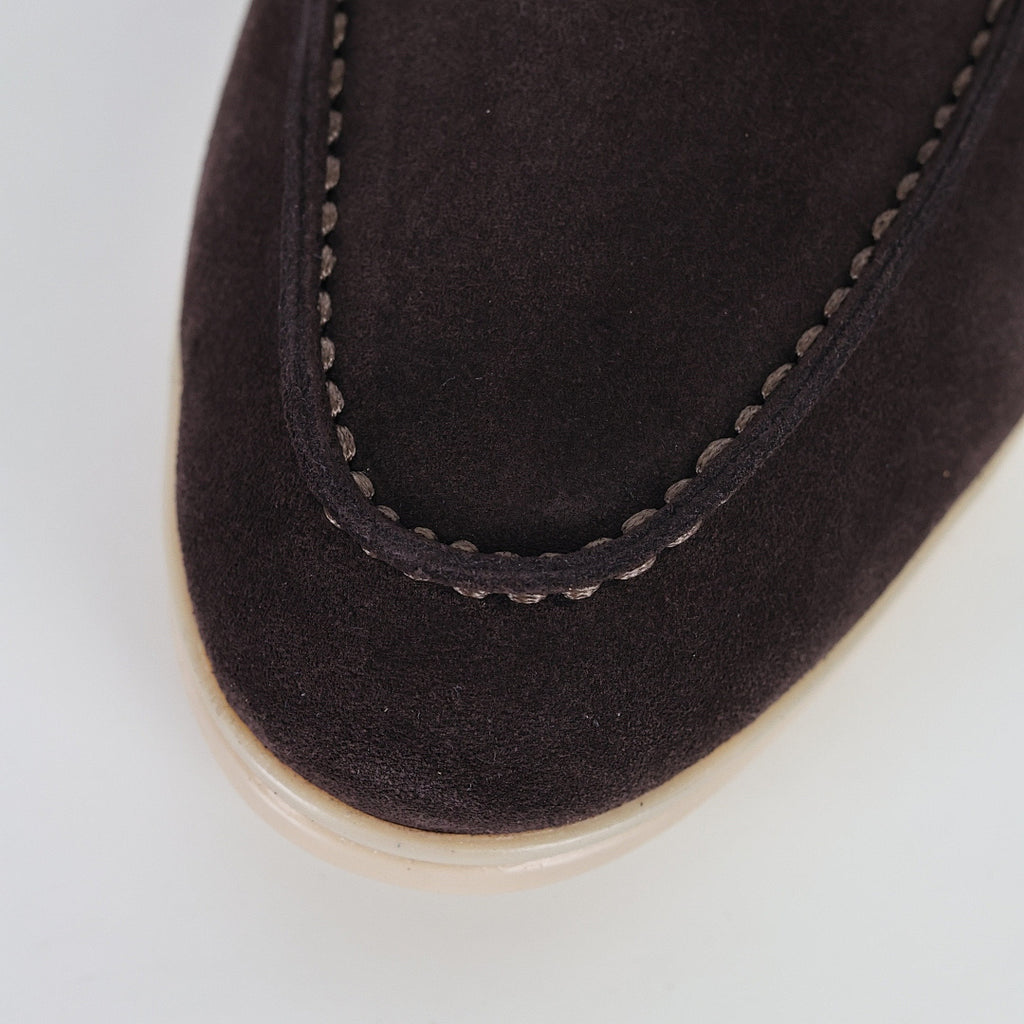 Loro Piana Dark Brown Slip-On Loafers