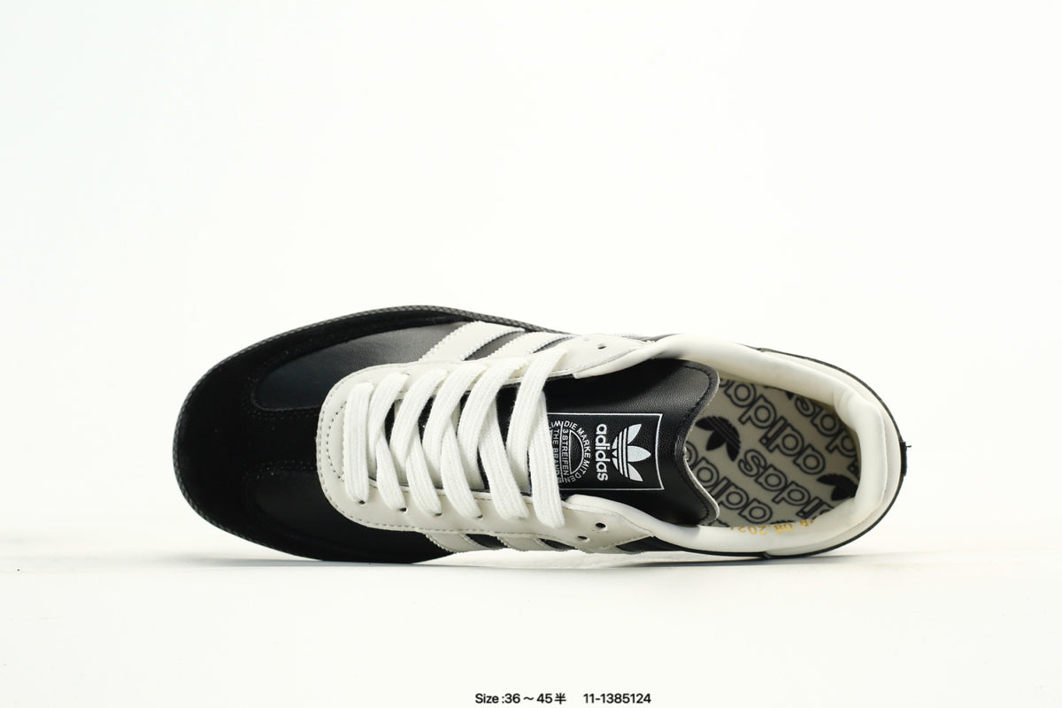 adidas Samba Black & White Panda-Detail Low-Top Sneakers