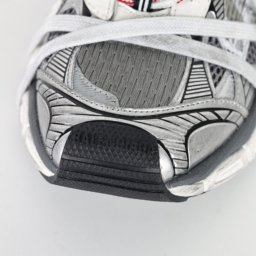 Balenciaga 3XL Distressed Dad Sneaker – Silver White Black