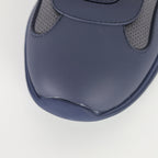Prada Navy & Silver Low-Top Sneakers