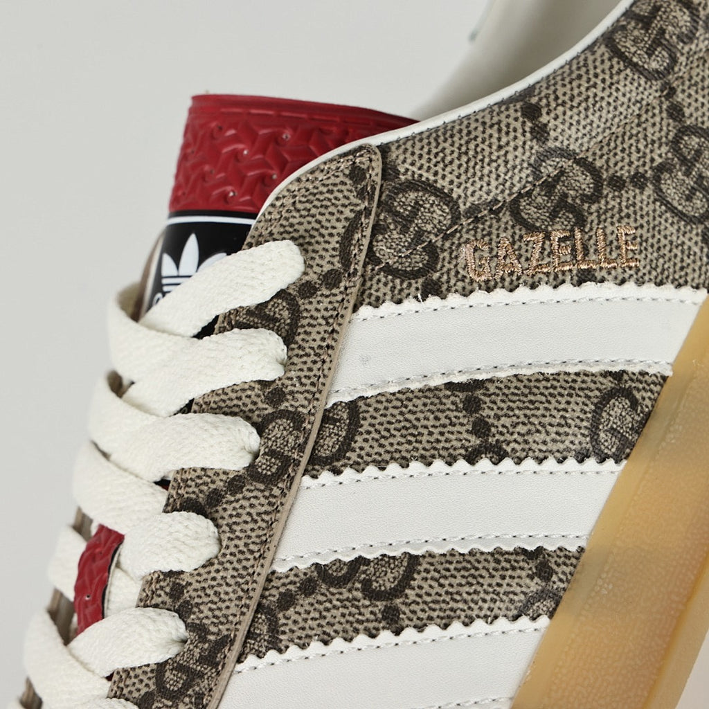Gucci x adidas Gazelle GG Monogram Sneakers – Beige & Brown