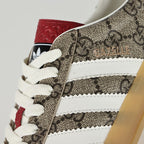 Gucci x adidas Gazelle GG Monogram Sneakers – Beige & Brown
