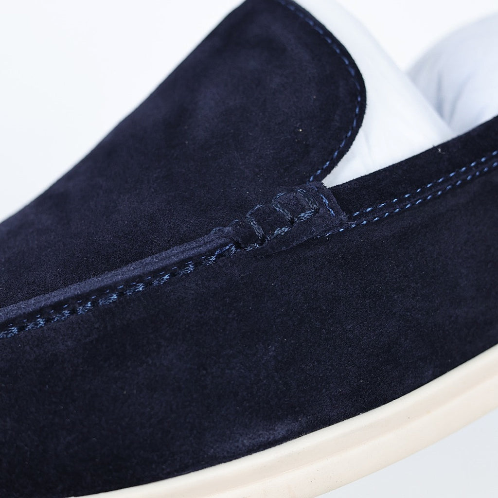 Loro Piana Black Slip-On Loafers