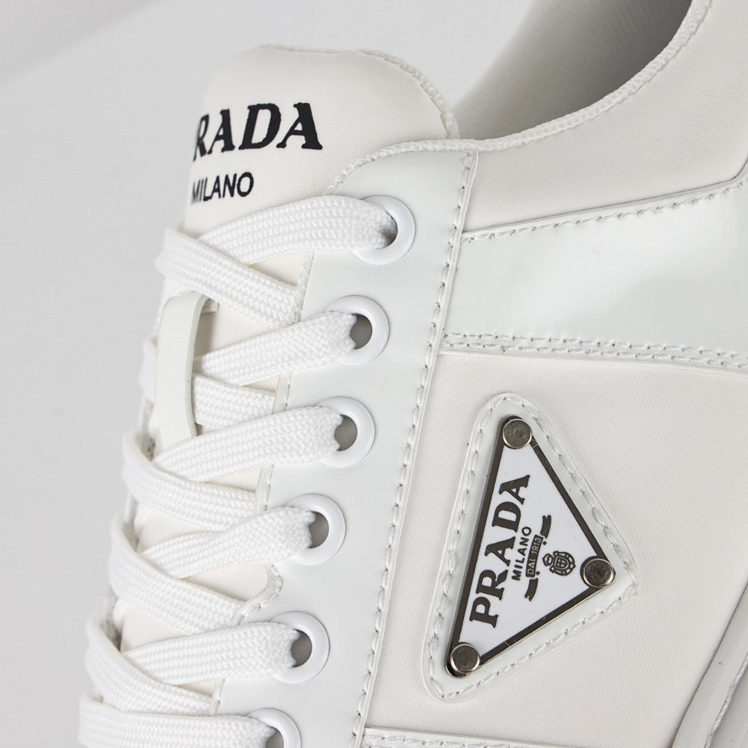 Prada White Low-Top Sneakers