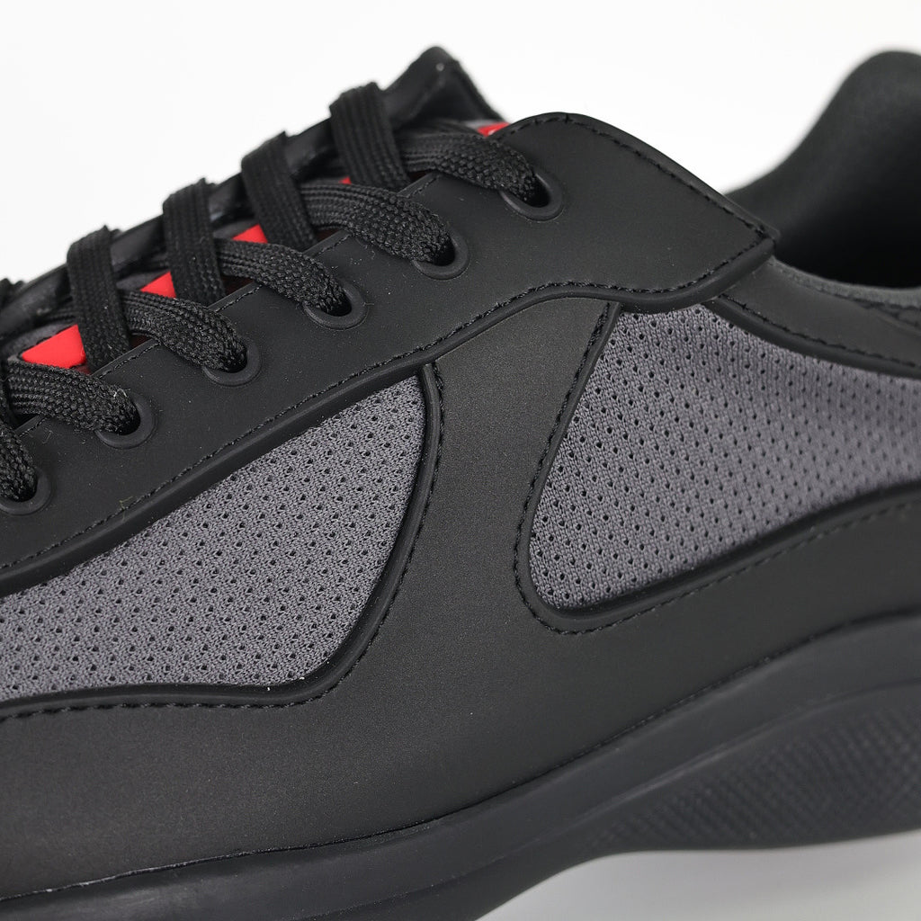 Prada Black & Gray Low-Top Sneakers