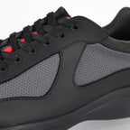 Prada Black & Gray Low-Top Sneakers
