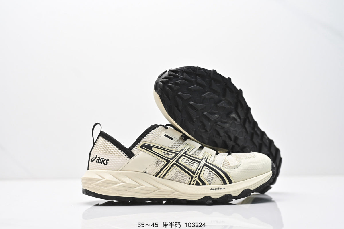 ASICS Trail Running Shoes - Cream Orange Burgundy
