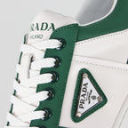 Prada Green & White Low-Top Sneakers