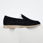 Loro Piana Black Slip-On Loafers