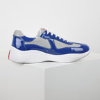 Prada Blue & Silver Low-Top Sneakers