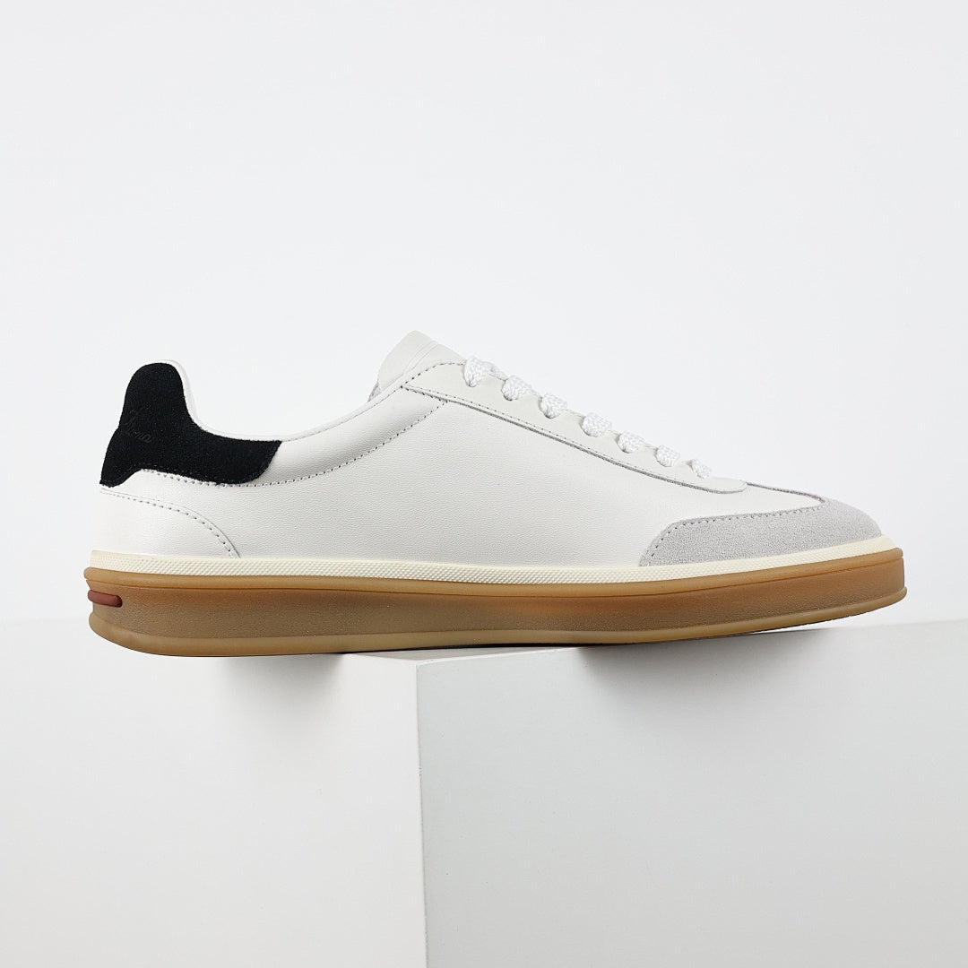 Loro Piana White Lace-Up Sneakers