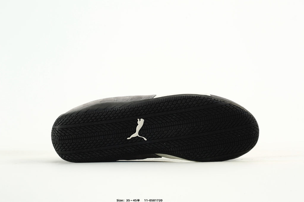 PUMA Dark Gray & White Low-Top Sneakers
