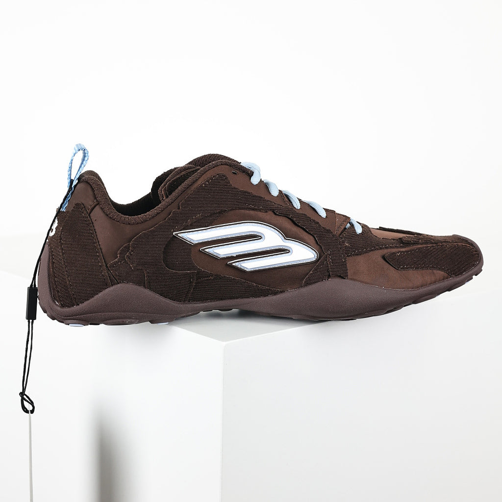 Balenciaga Low-Top Lace-Up Sneaker – Brown & Sky Blue