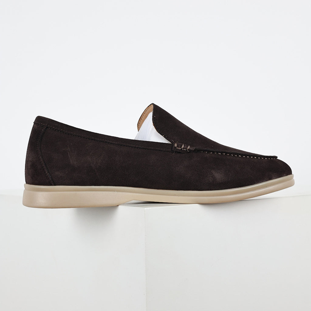 Loro Piana Dark Brown Slip-On Loafers