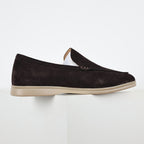 Loro Piana Dark Brown Slip-On Loafers