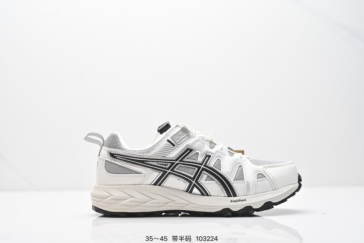 ASICS Trail Running Shoes - Cream Orange Burgundy