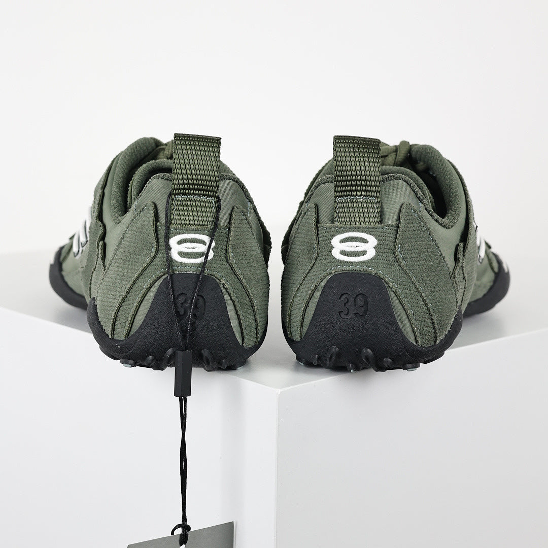 Balenciaga Low-Top Lace-Up Sneaker – Olive Green