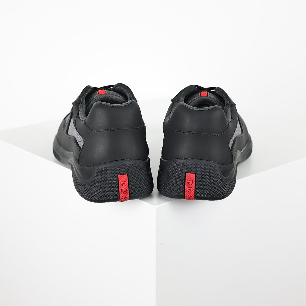 Prada Black & Gray Low-Top Sneakers