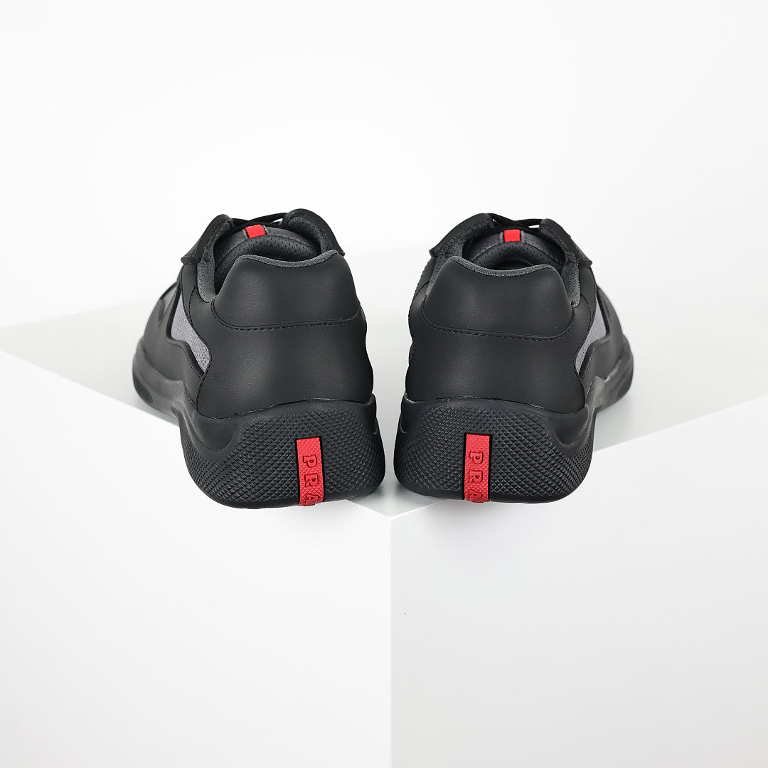 Prada Black & Gray Low-Top Sneakers