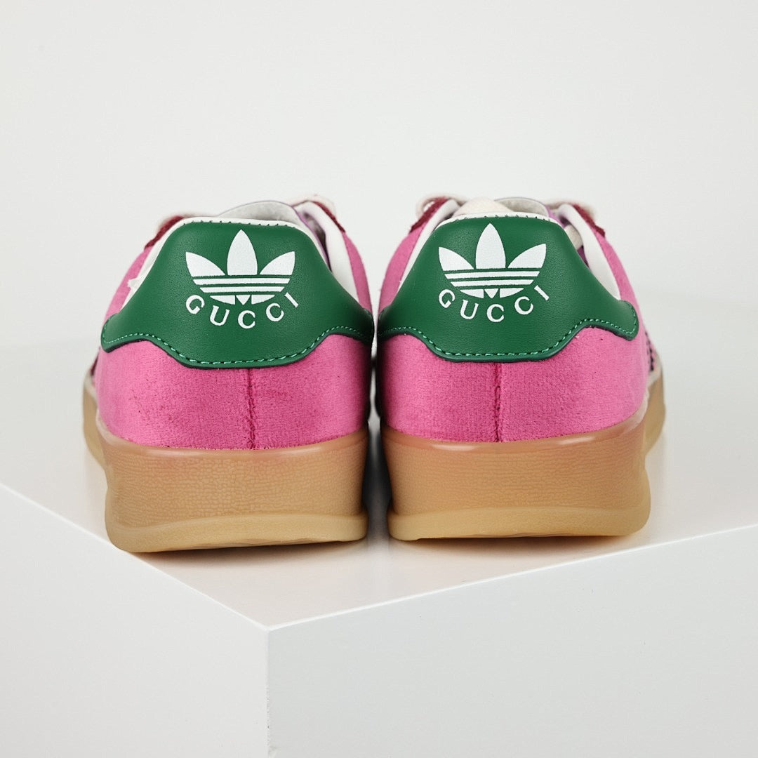 Gucci x adidas Gazelle Sneakers – Pink & Burgundy