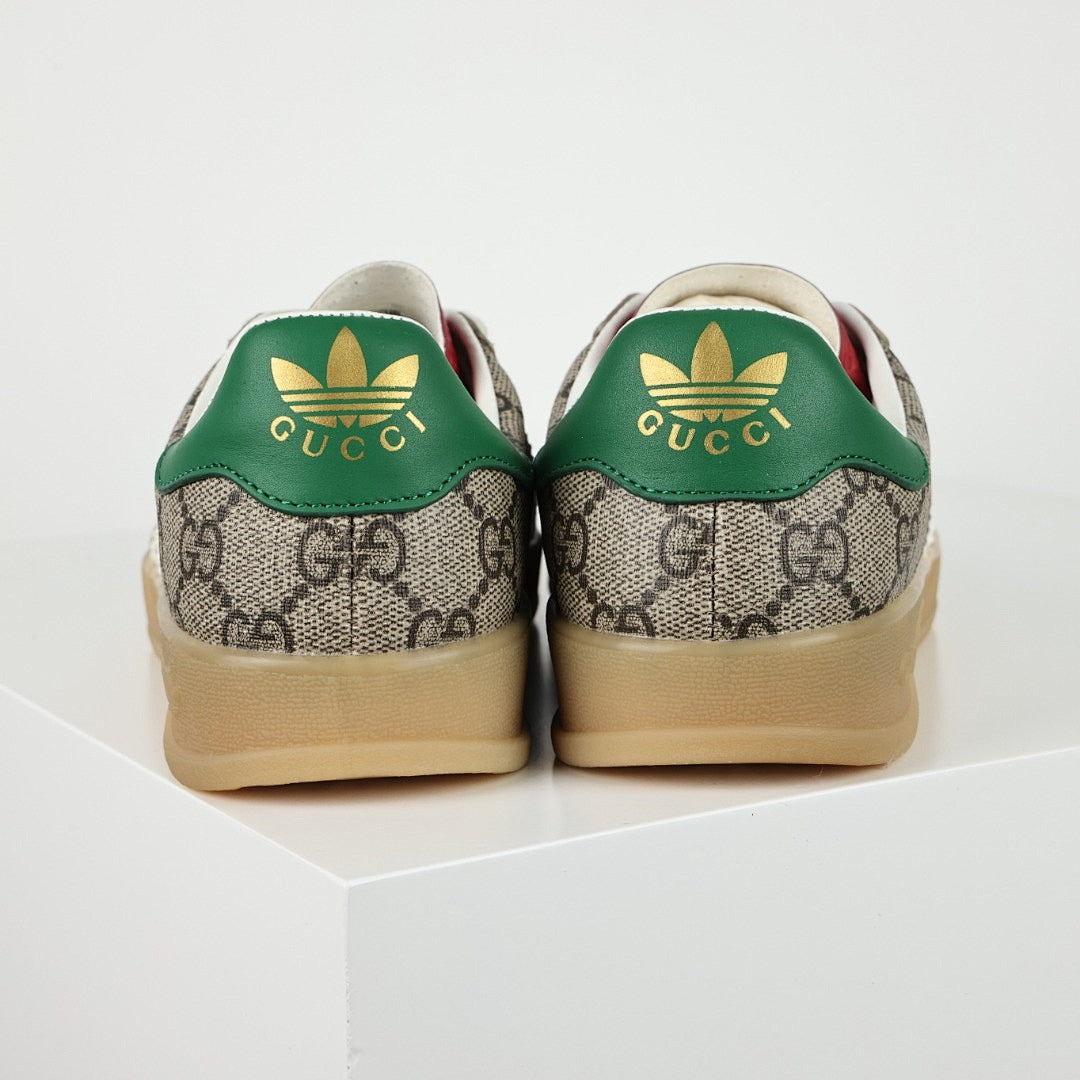 Gucci x adidas Gazelle GG Monogram Sneakers – Beige & Brown