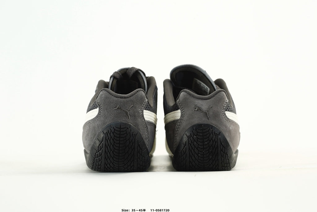 PUMA Dark Gray & White Low-Top Sneakers
