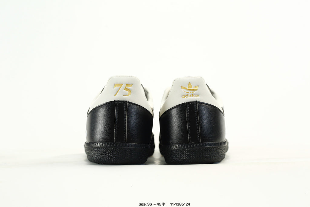 adidas Samba Black & White Panda-Detail Low-Top Sneakers